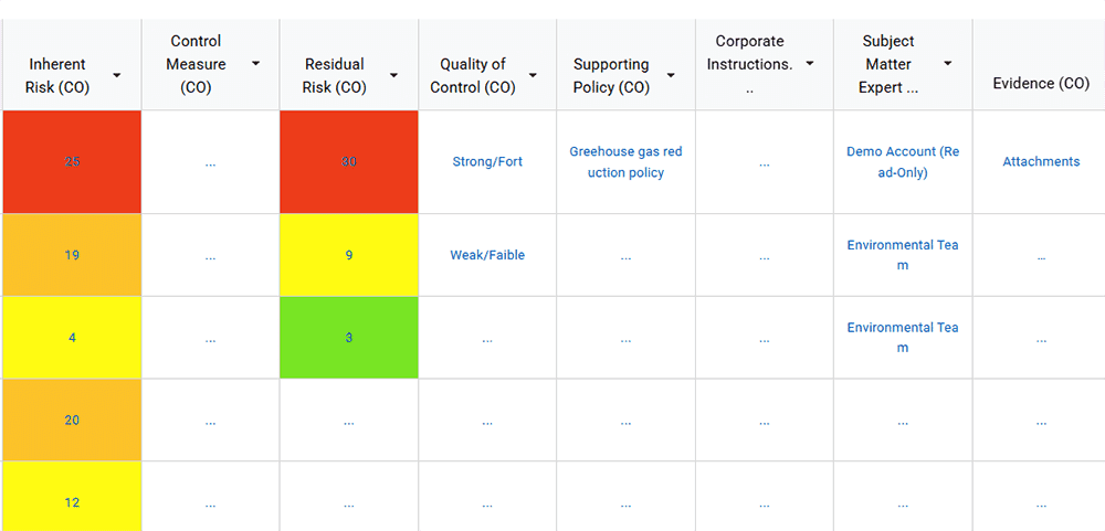Risk Assessment, Controls & Actions